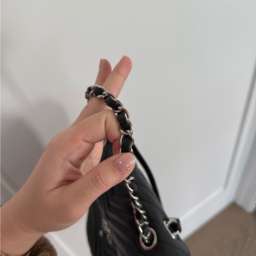 Chanel Chevron Black Backpack - image 3